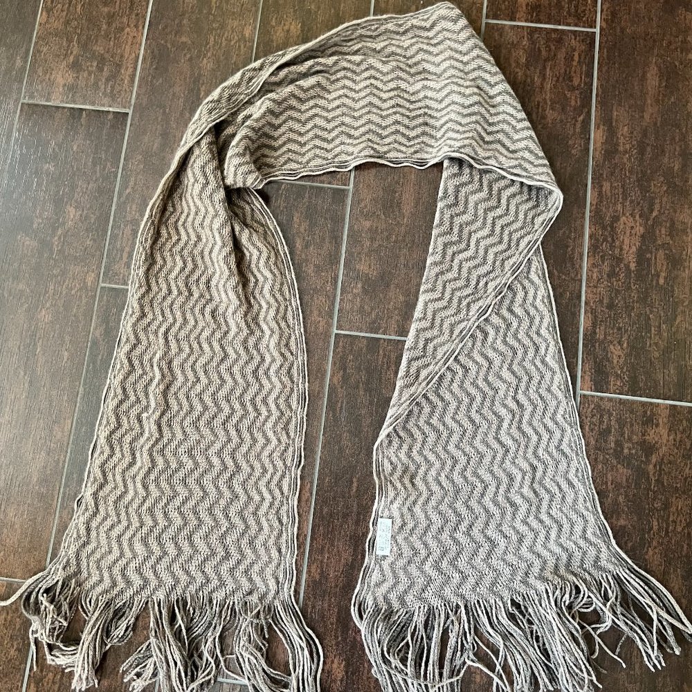 Chevron Beige Scarf